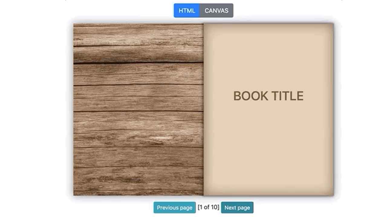 Realistic Book Page Flip Animation In JavaScript